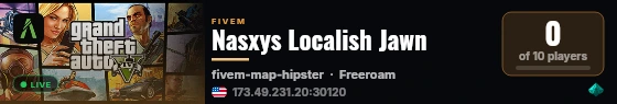 Nasxys Localish Jawn live status badge