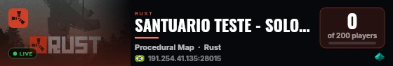SANTUARIO TESTE - SOLO ONLY| VANILLA live status badge