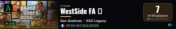 WestSide FA 🩵 live status badge