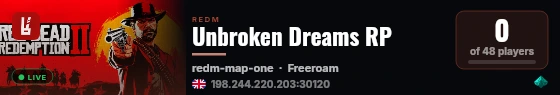 [VORPCore] Unbroken Dreams RP live status badge
