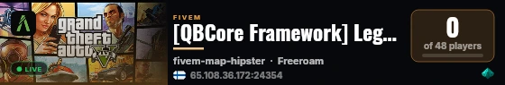[QBCore Framework] Legend Roleplay live status badge