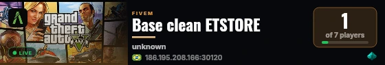 Base clean ETSTORE live status badge
