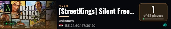 [StreetKings] Silent Freeoom live status badge