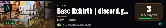 Base Rebirth | discord.gg/corenetworkdev live status badge