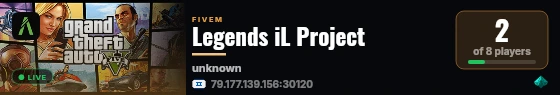 Legends iL Project live status badge