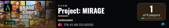 Project: MIRAGE live status badge