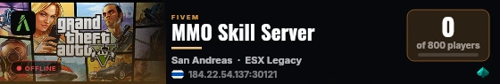 MMO Skill Server live status badge