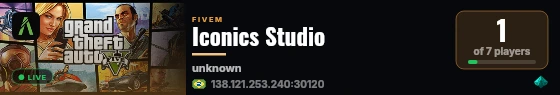 Iconics Studio live status badge