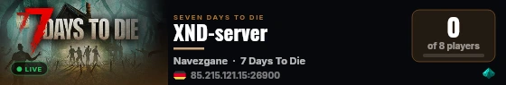 XND-server live status badge