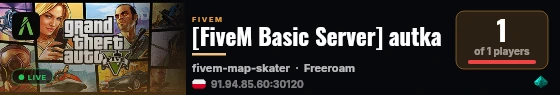 [FiveM Basic Server] autka live status badge