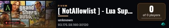 [ NotAllowlist ] - Lua Support RP Server - || Season 1 || - سيرفر لوا سبورت للحياة الواقعية live status badge