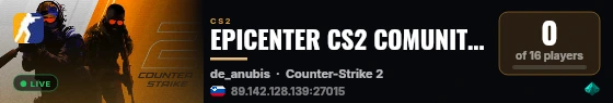 EPICENTER CS2 COMUNITY MEETUP live status badge