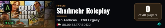 Shadmehr Roleplay live status badge