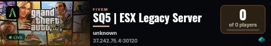 SQ5 | ESX Legacy Server live status badge