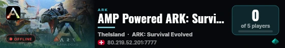 AMP Powered ARK: Survival Evolved Server - (v358.24) live status badge