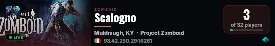 Scalogno live status badge
