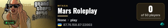 Mars Roleplay live status badge