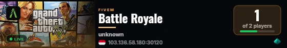 Battle Royale live status badge