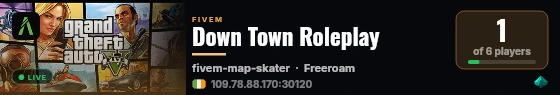 Down Town Roleplay live status badge