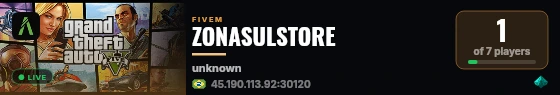ZONASULSTORE live status badge