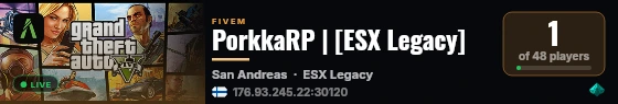 PorkkaRP | [ESX Legacy] live status badge