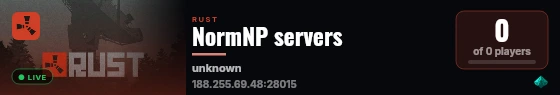 NormNP servers live status badge