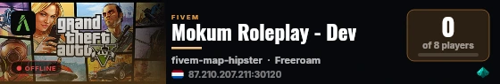 Mokum Roleplay - Dev live status badge