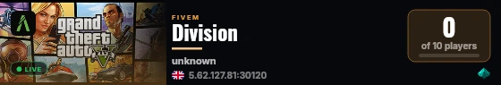 Division live status badge