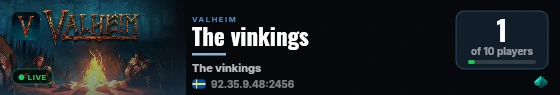 The vinkings live status badge