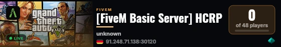 [FiveM Basic Server] HCRP live status badge