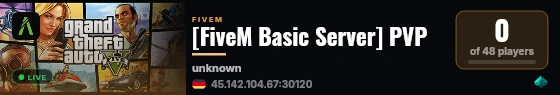 [FiveM Basic Server] PVP live status badge
