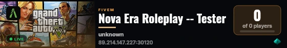 Nova Era Roleplay -- Tester live status badge