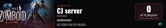 CJ server live status badge