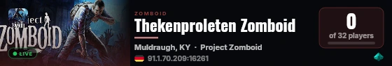 Thekenproleten Zomboid live status badge