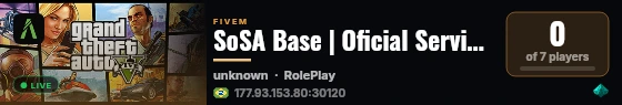 SoSA Base | Oficial Servidor | Five Community live status badge