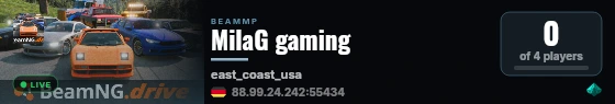 MilaG gaming live status badge