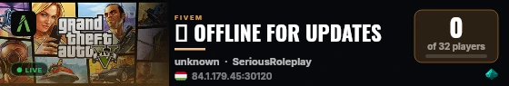 🔥 OFFLINE FOR UPDATES live status badge
