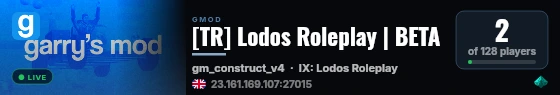 [TR] Lodos Roleplay | BETA live status badge