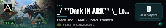 _/ **Dark iN ARK** \_ Lost Island (3003) - (v361.7) live status badge