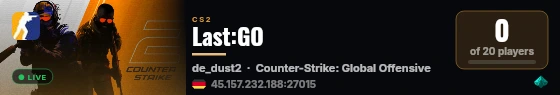 Last:GO live status badge