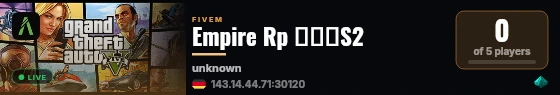 Empire Rp ᶜᶠʷS2 live status badge