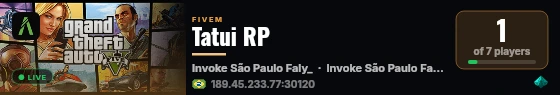 Tatui RP live status badge