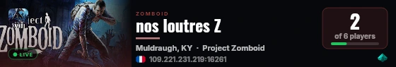 nos loutres Z live status badge