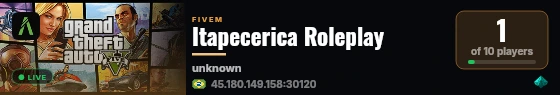 Itapecerica Roleplay live status badge