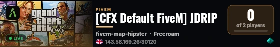 [CFX Default FiveM] JDRIP live status badge