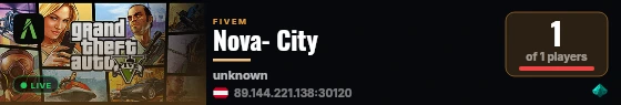 Nova- City live status badge