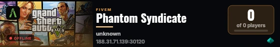Phantom Syndicate live status badge