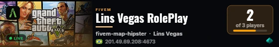 Lins Vegas RolePlay live status badge