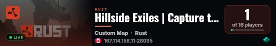 Hillside Exiles | Capture the Flag live status badge