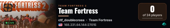 Team Fortress live status badge
